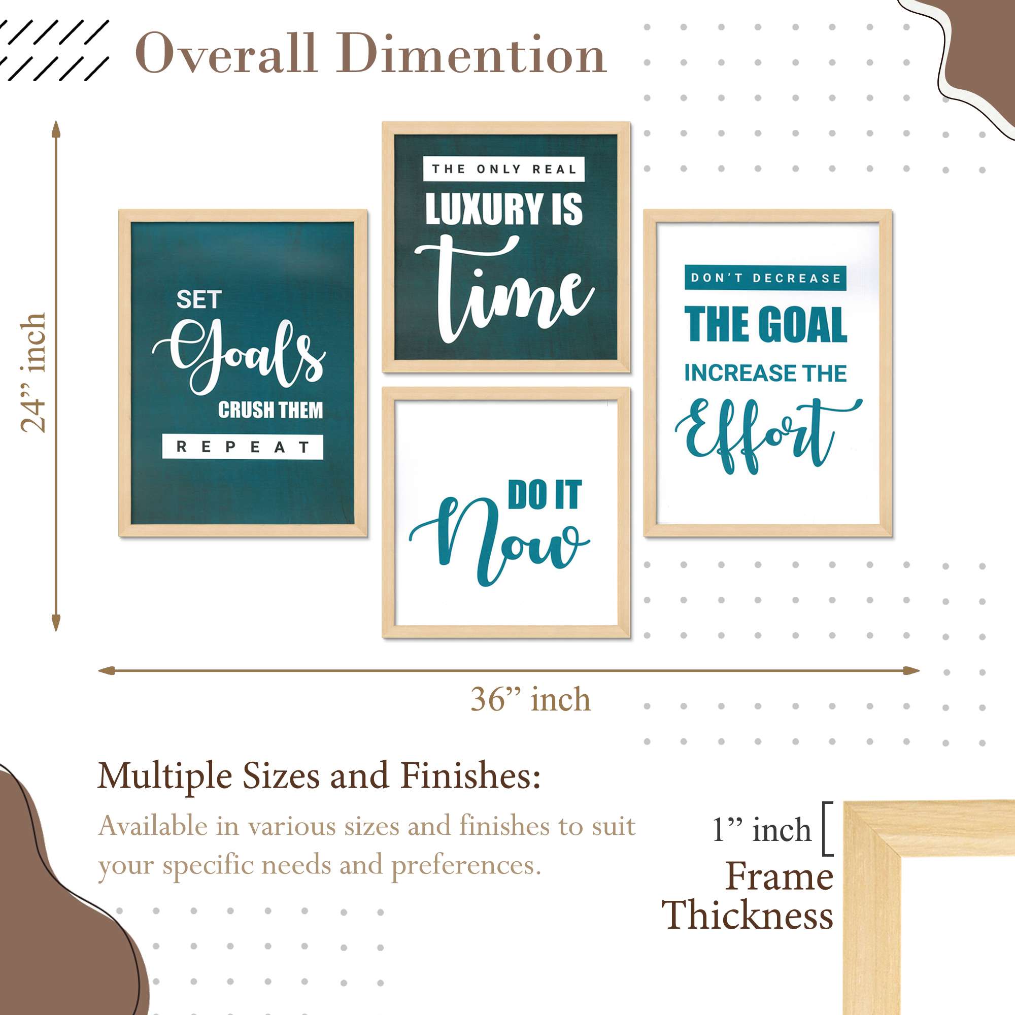 SET OF 4 DIGITAL WALL PAINTING - Image 3